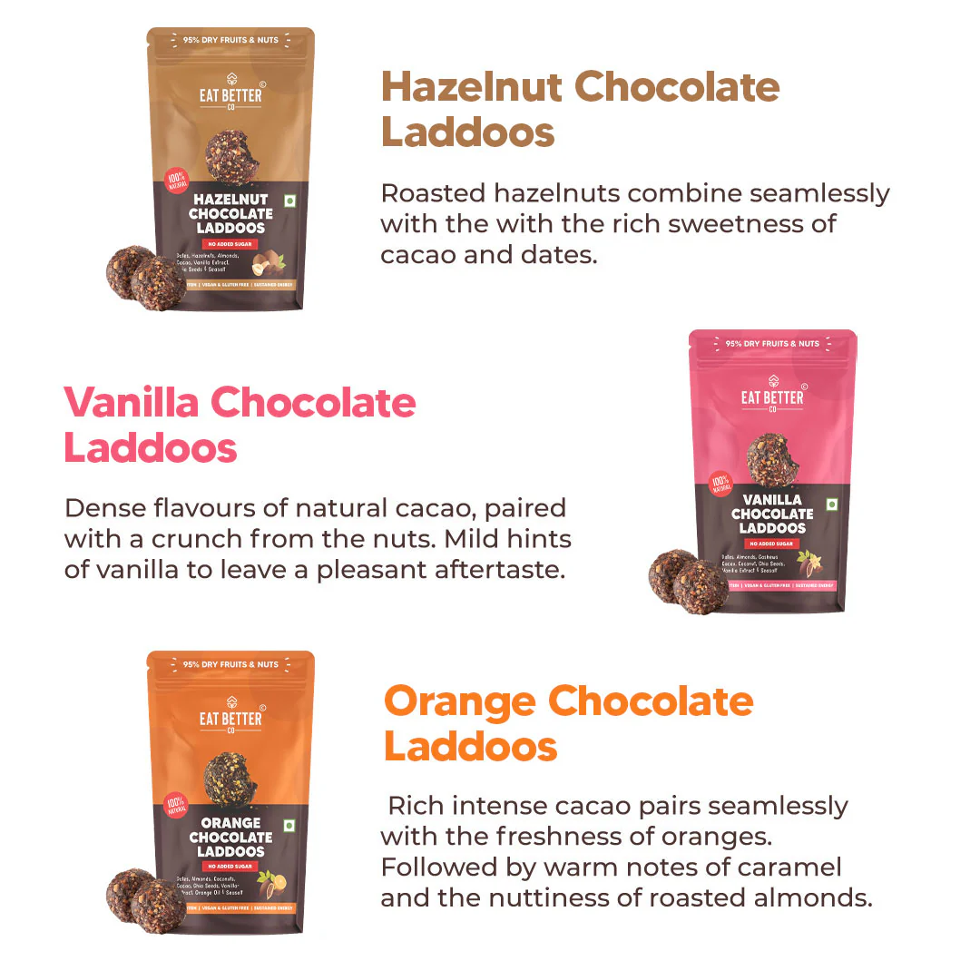 Assorted Laddoo Box - 42 Dry-Fruit Laddoos in 6 Delicious Flavors - Image 3