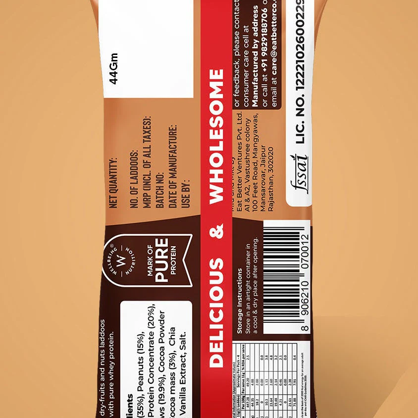 Chocolate Fudge - Protein Laddoos | 5 Packets - 220 g - Image 12