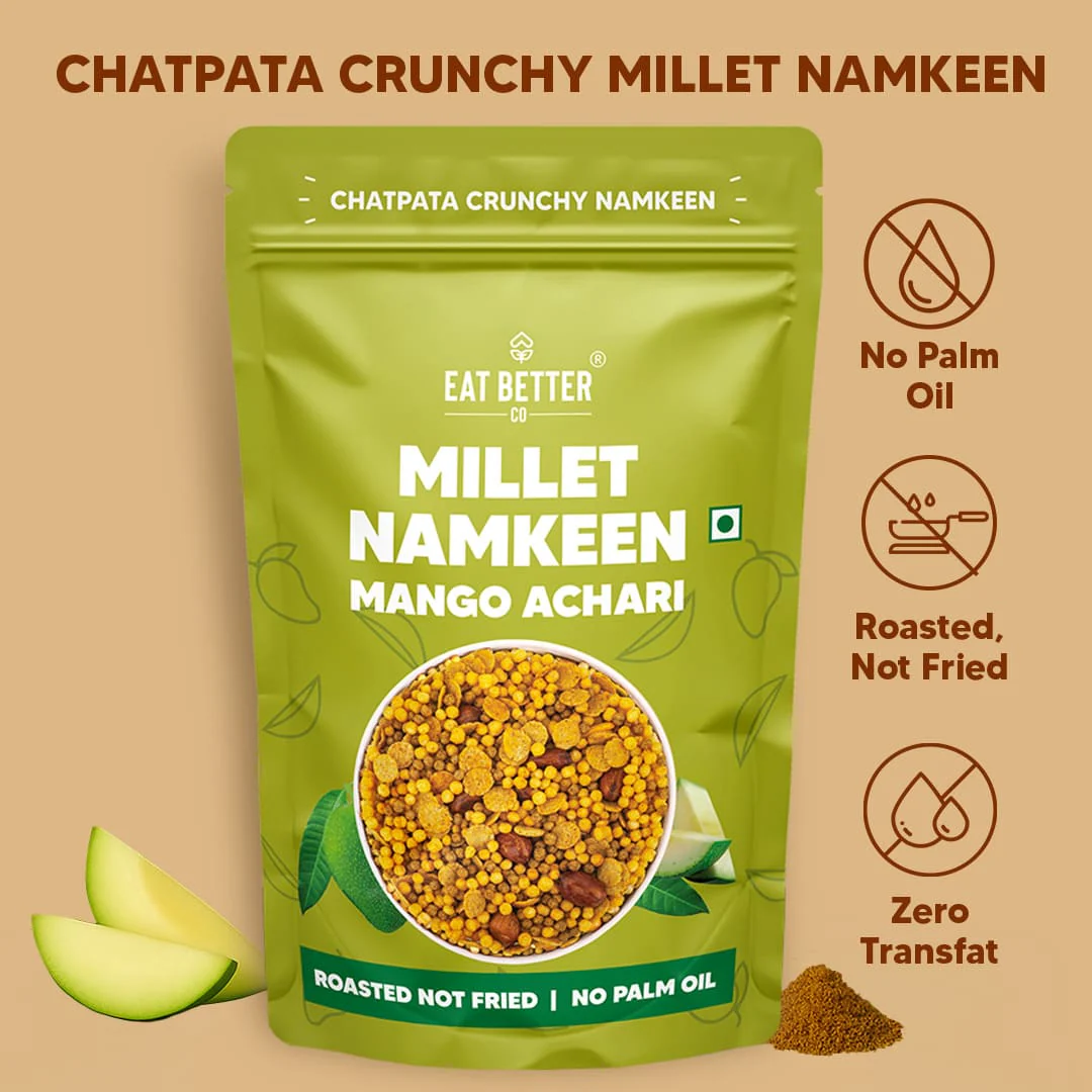 Millet Namkeen - Mango Achaari - 4 Packets (4 x 100 grams) - Image 3