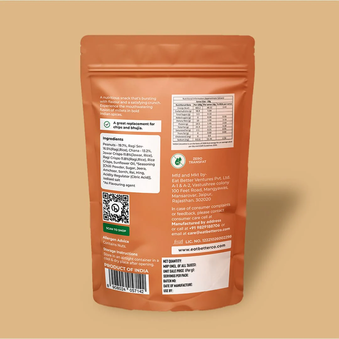 Millet Namkeen - Desi Masala - 4 Packets (4 x 100 grams) - Image 8
