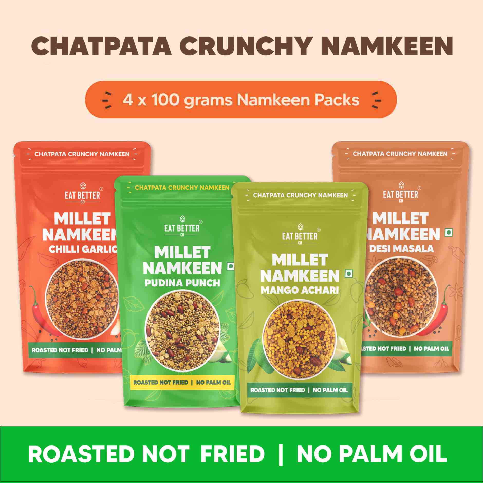 Millet Namkeen Combo - 4*100 grams - Image 4