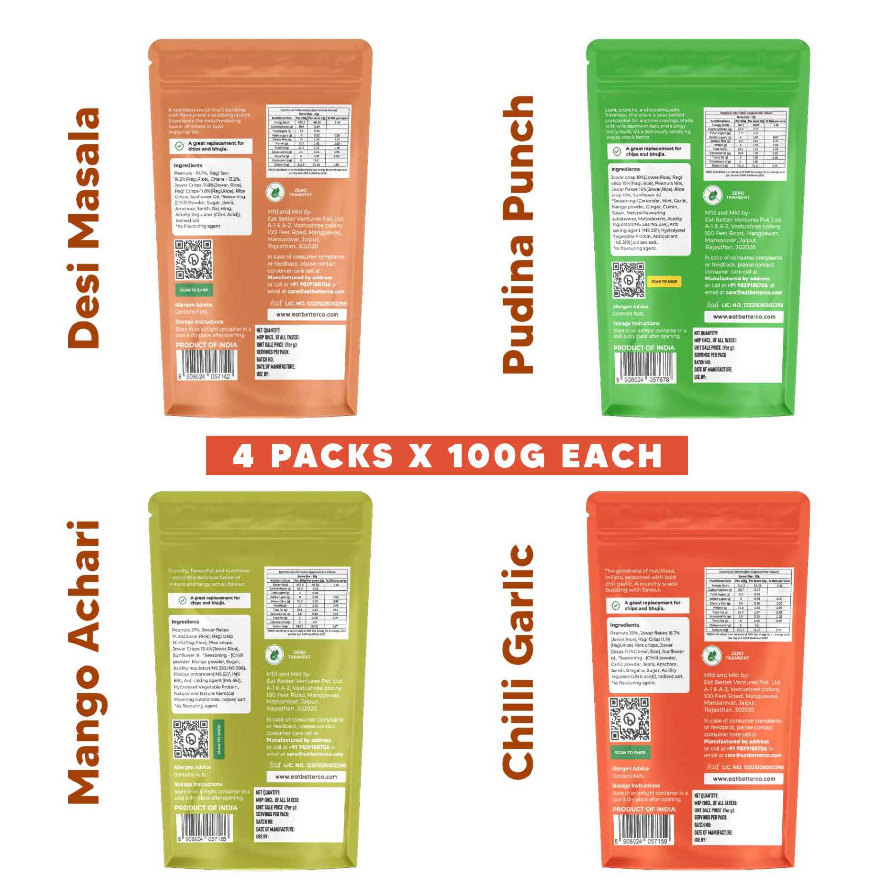 Millet Namkeen Combo - 4*100 grams - Image 8
