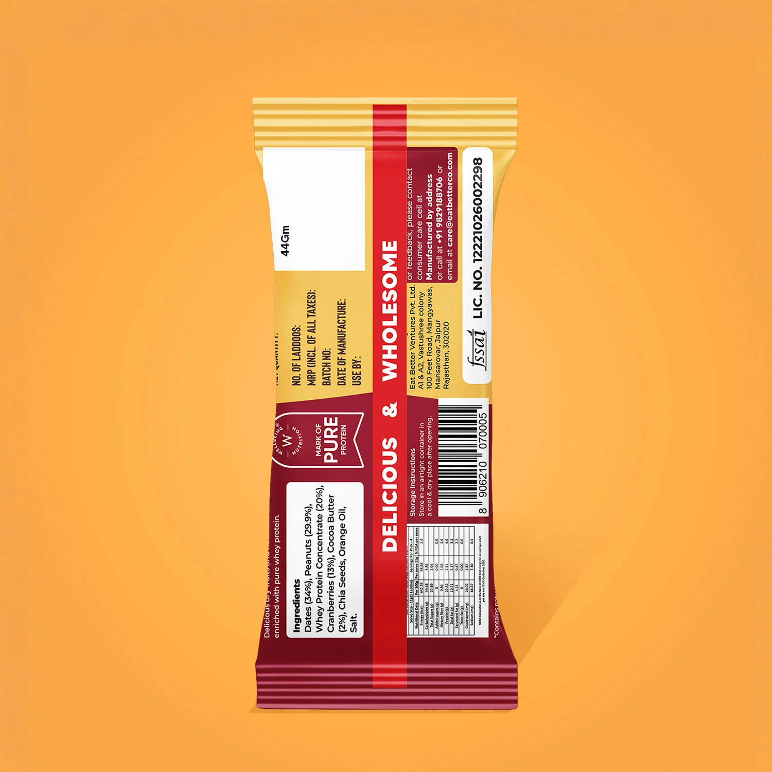 Peanut Cranberry - Protein Laddoos | 5 Packets - 220 g - Image 12